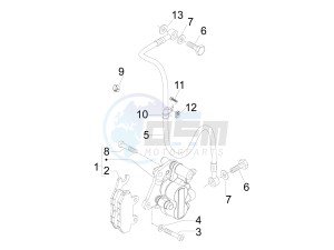 Fly 50 4t 4v drawing Brakes hose  - Calipers