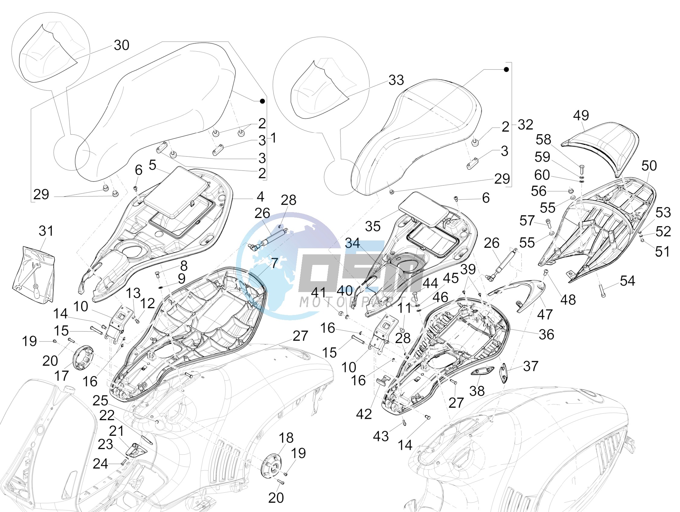 Saddle/seats