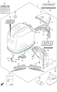 DF 150 drawing Engine Cover (Black) (Model: TG/ZG)