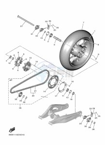 YZF690 YZF-R7 (BEB4) drawing REAR WHEEL