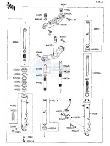 ZX 750 F [NINJA 750R] (F4) [NINJA 750R] drawing FRONT FORK