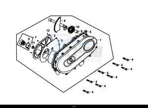 MASK 50 (XE05W1-IT) (L7-L9) drawing L. CRANK CASE COVER / MASK 50 (XE05W1-IT) (L7-L9)