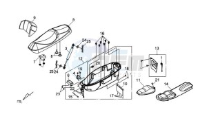 GTS 125 EFI drawing BUDDYSEAT - HELMET BOX