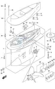 DF 225 drawing Gear Case (C/R)