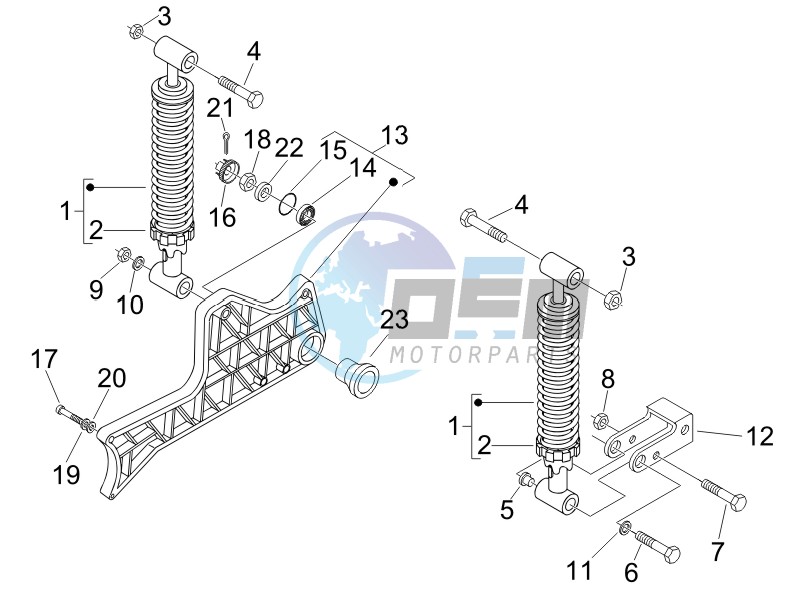 Rear suspension - Shock absorbers