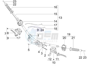 Nexus 125 ie e3 drawing Handlebars - Master cilinder