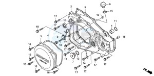 CRF250X drawing R. CRANKCASE COVER