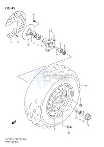 LT-F250 (E28-E33) drawing FRONT WHEEL