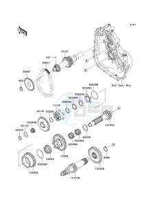 KAF 400 A [MULE 610 4X4] (A6F-AF) A8F drawing TRANSMISSION