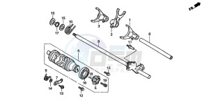 CBF600NA drawing GEARSHIFT DRUM (CBF600S6/SA6/N6/NA6)