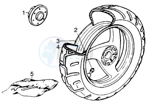 SKIPPER LX 125-150 drawing Rear Wheel