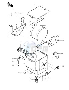 KLT 200 A [KLT200] (A1-A3) [KLT200] drawing AIR CLEANER -- 81-82 KLT200-A1_A2_A3- -