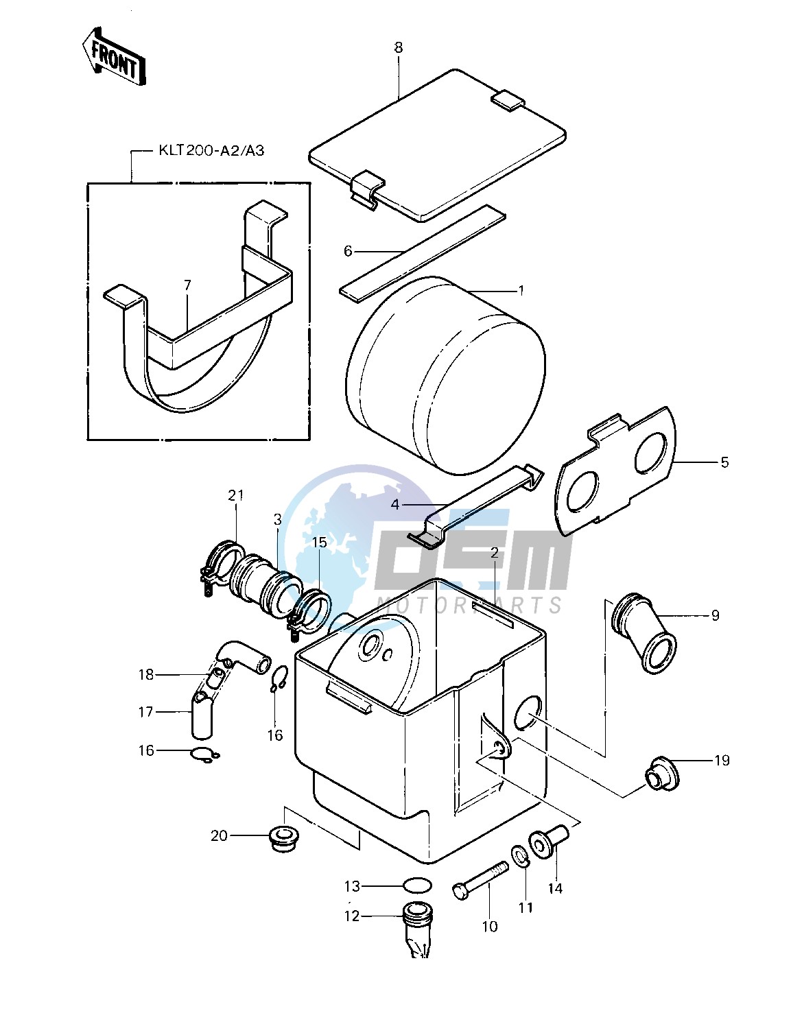 AIR CLEANER -- 81-82 KLT200-A1_A2_A3- -