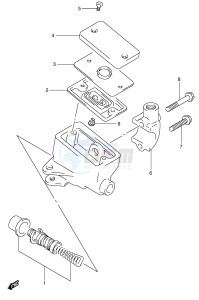 SV650 (E2) drawing FRONT MASTER CYLINDER (SV650X UX Y UY K1 K2 UK2)