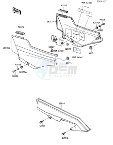 ZX 900 A [NINJA] (A3) NINJA 900 drawing SIDE COVERS_CHAIN COVER