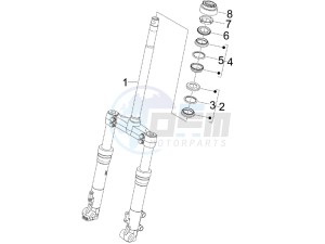 Runner 125 VX 4t e3 drawing Fork steering tube - Steering bearing unit