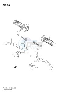 AN400 (E3-E28) Burgman drawing HANDLE LEVER (AN400ZAL1 E33)