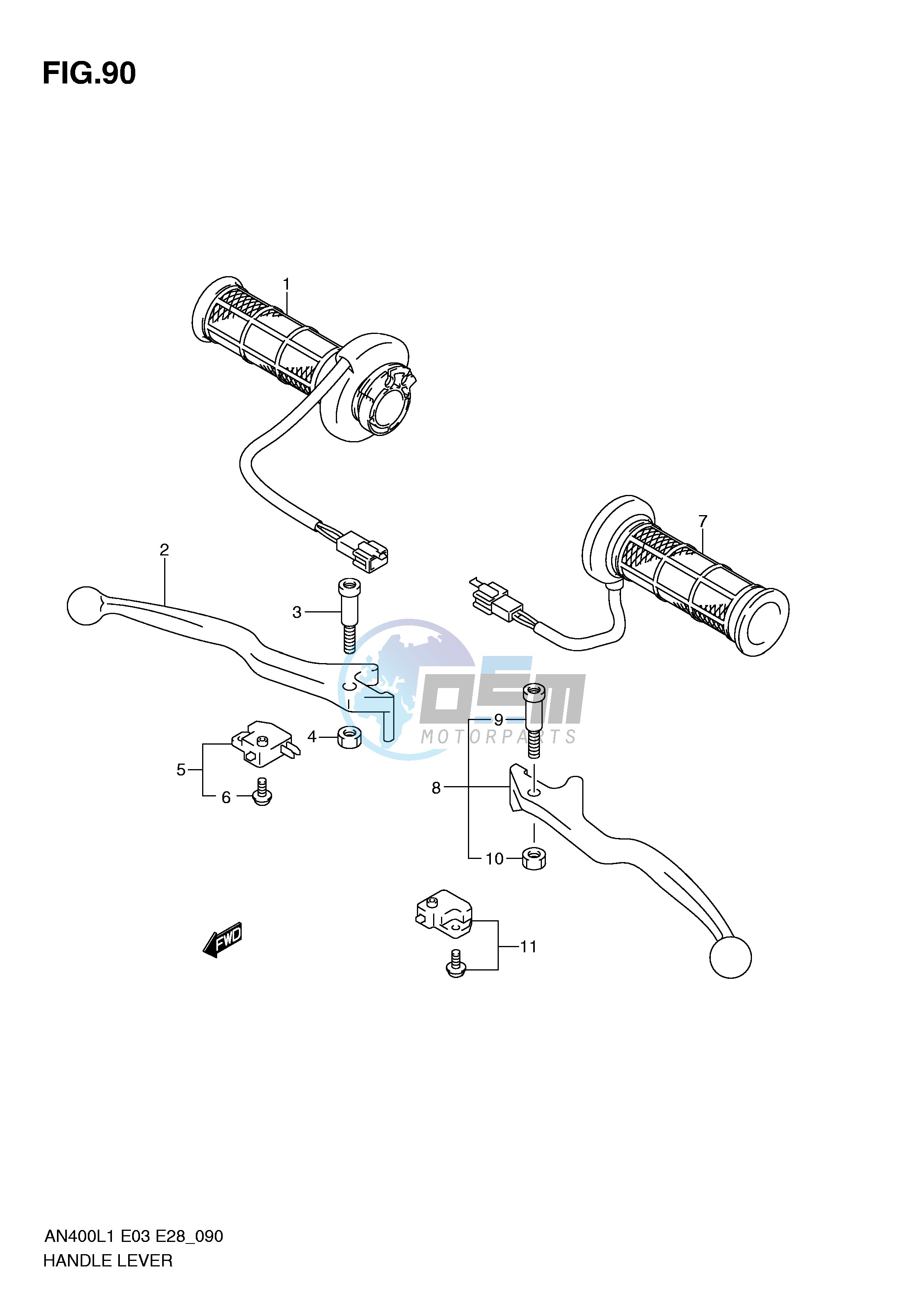 HANDLE LEVER (AN400ZAL1 E33)