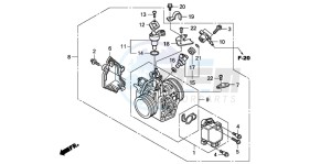 TRX420FE FOURTRAX ES drawing THROTTLE BODY