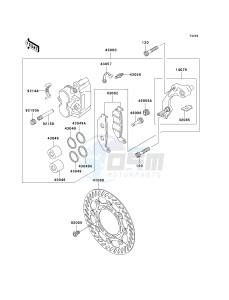 KLX300 A [KLX300R] (A10) A10 drawing FRONT BRAKE