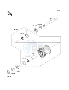 KX 250 T [KX250F] (7F) T7F drawing FRONT HUB