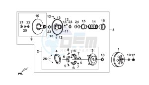 GTS 300I ABS L7 drawing CLUTCH