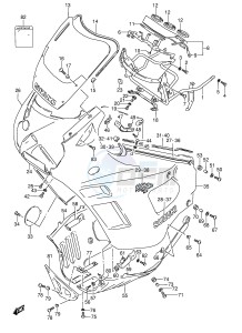 GSX600F (E2) Katana drawing COWLING (MODEL J)