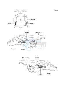 VERSYS_ABS KLE650DCF XX (EU ME A(FRICA) drawing Decals(Yellow)