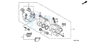 FES125AB S Wing E drawing REAR BRAKE CALIPER