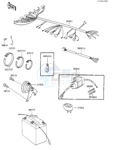 KL 250 C [KLR250] (C1-C2) [KLR250] drawing CHASSIS ELECTRICAL EQUIPMENT