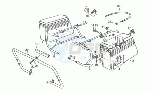 V 35 350 Carabinieri - PA Carabinieri/PA drawing Saddlebags, pair