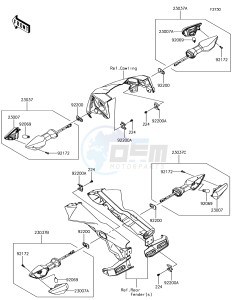 Z650 ER650HJF XX (EU ME A(FRICA) drawing Turn Signals