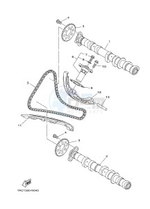 MT09A MT-09 ABS 900 (2DRR) drawing CAMSHAFT & CHAIN