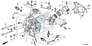 SH125ADD SH125i UK - (E) drawing CYLINDER HEAD