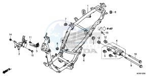 SH125ADE SH125AD UK - (E) drawing FRAME BODY