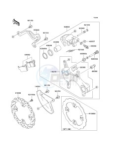 KX 250 T [KX250F] (T8F) T8F drawing REAR BRAKE