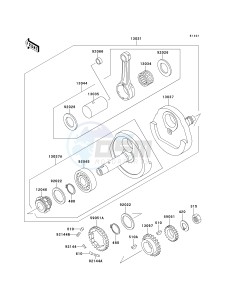 KSF 250 A [MOJAVE 250] (A10-A14) [MOJAVE 250] drawing CRANKSHAFT