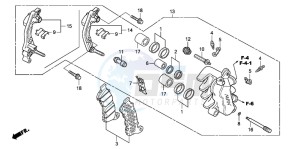 SH300R drawing FRONT BRAKE CALIPER