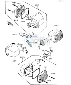 ZX 550 A [GPZ] (A1-A3) [GPZ] drawing TURN SIGNALS