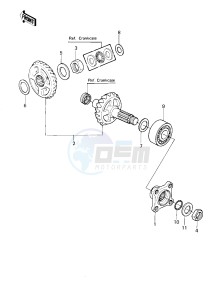 KZ 1300 B [B2] drawing FRONT BEVEL GEARS