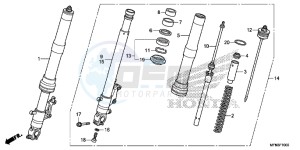 CB1000RF CB1000R 2ED drawing FRONT FORK