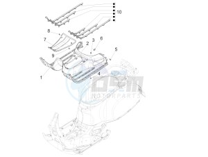 GTS 300 SUPER 4T 4V IE ABS E4 (EMEA) drawing Central cover - Footrests