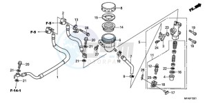 CBF1000S9 Europe Direct - (ED) drawing REAR BRAKE MASTER CYLINDER (CBF1000A/T/S)