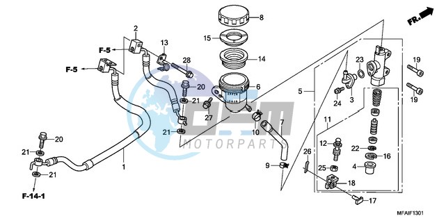 REAR BRAKE MASTER CYLINDER (CBF1000A/T/S)