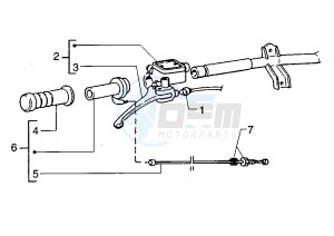 Zip 50 SP drawing Handlebar parts Right