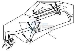 ATTILA - 125 cc drawing EXHAUST