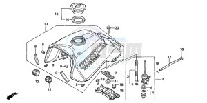 TRX300FW FOURTRAX 300 4X4 drawing FUEL TANK