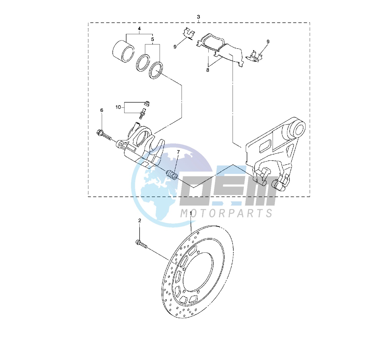 REAR BRAKE CALIPER