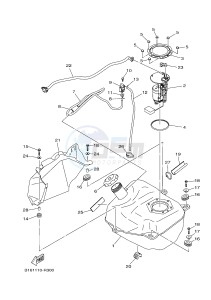 YFM700FWBD YFM70KPAJ KODIAK 700 EPS (B32K) drawing FUEL TANK