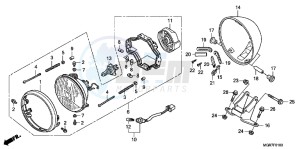 VT750SB drawing HEADLIGHT (E)